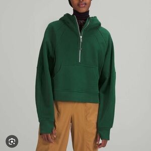 Lululemon half zip scuba xs/s everglade green